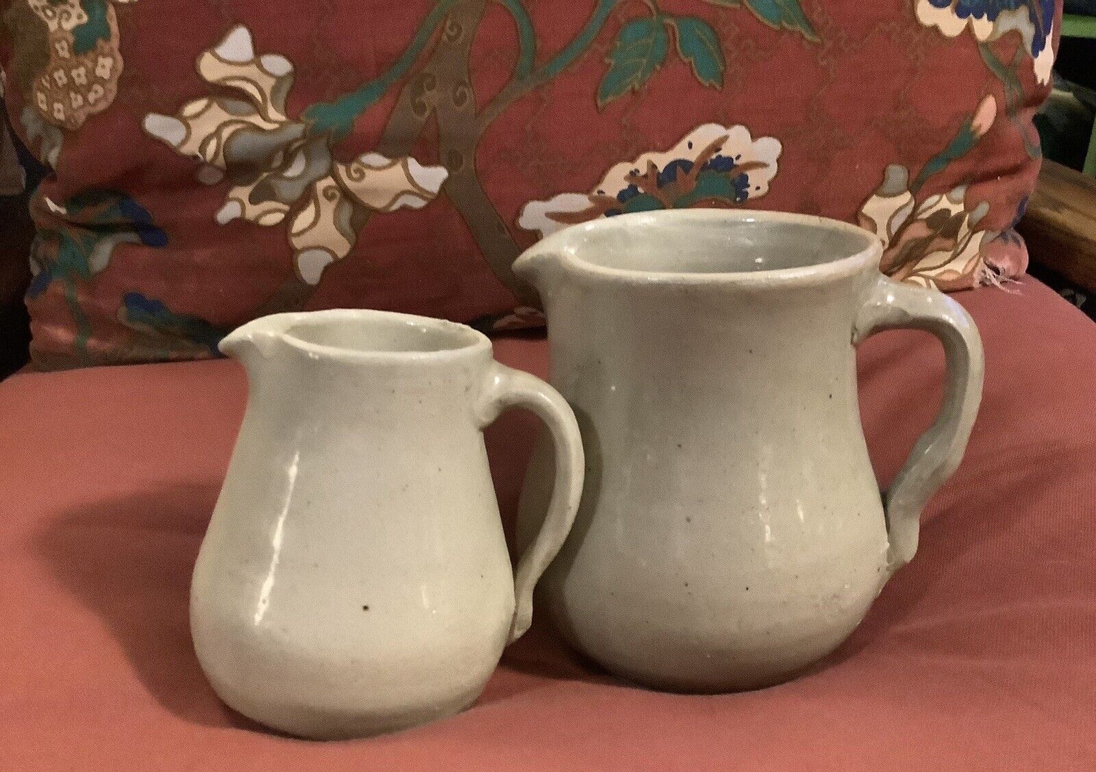 Norman Smith Potter Lawley Alabama 1962 authentic handmade cream jug & milk jug