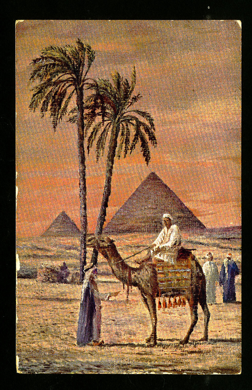 Egypt 1930 Pyramid And Camel Stamped Postcard