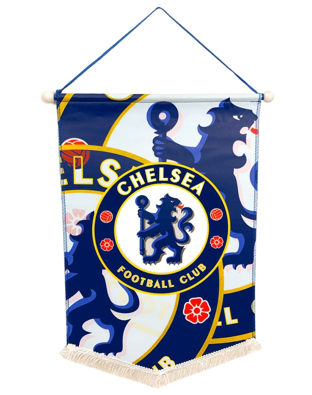 Chelsea Pennant, Licensed Chelsea FC Indoor and Outdoor Pennant, Hanging Flag