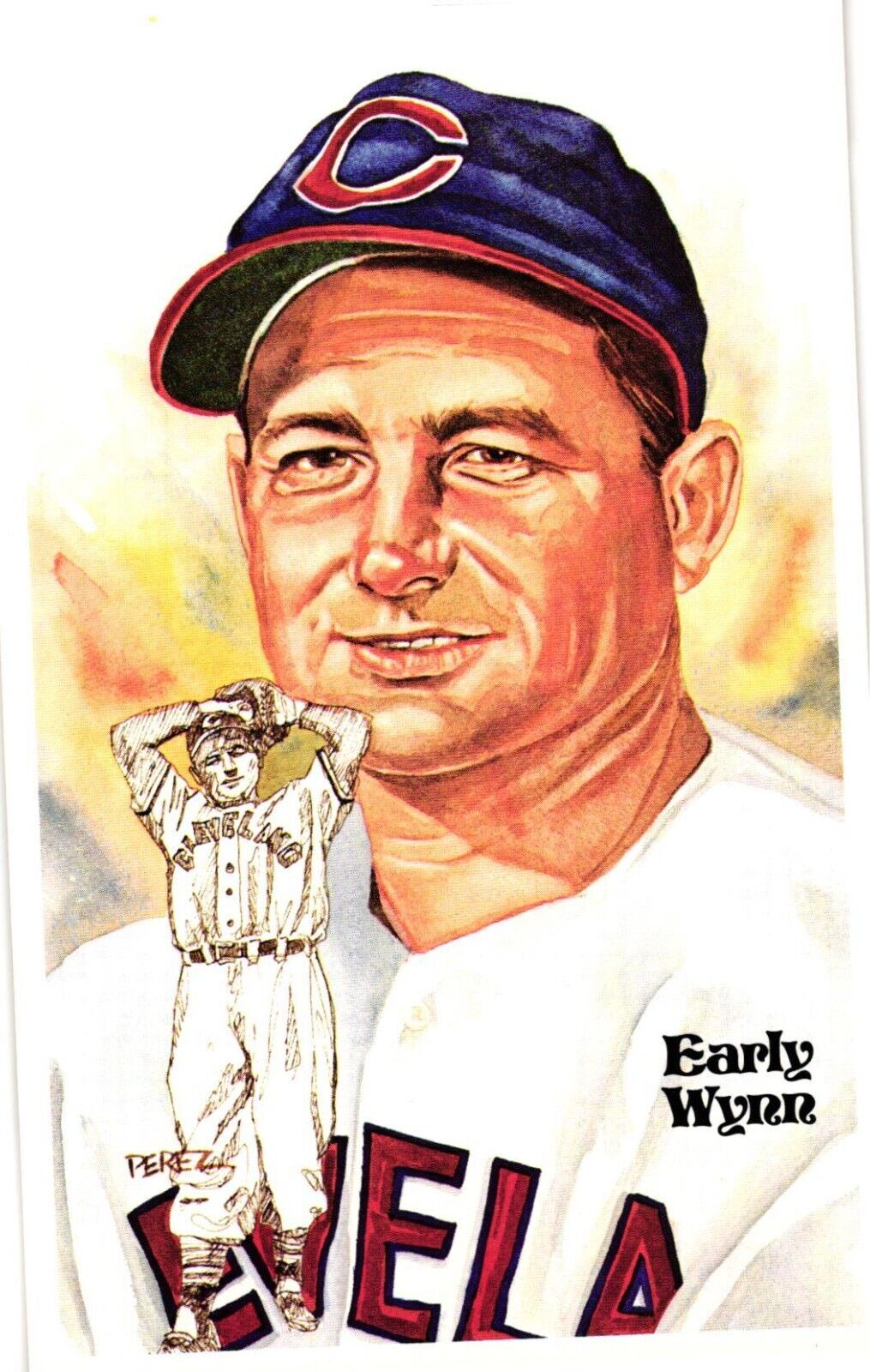 Early Wynn 1980 Perez-Steele Baseball Hall of Fame Limited Edition Postcard