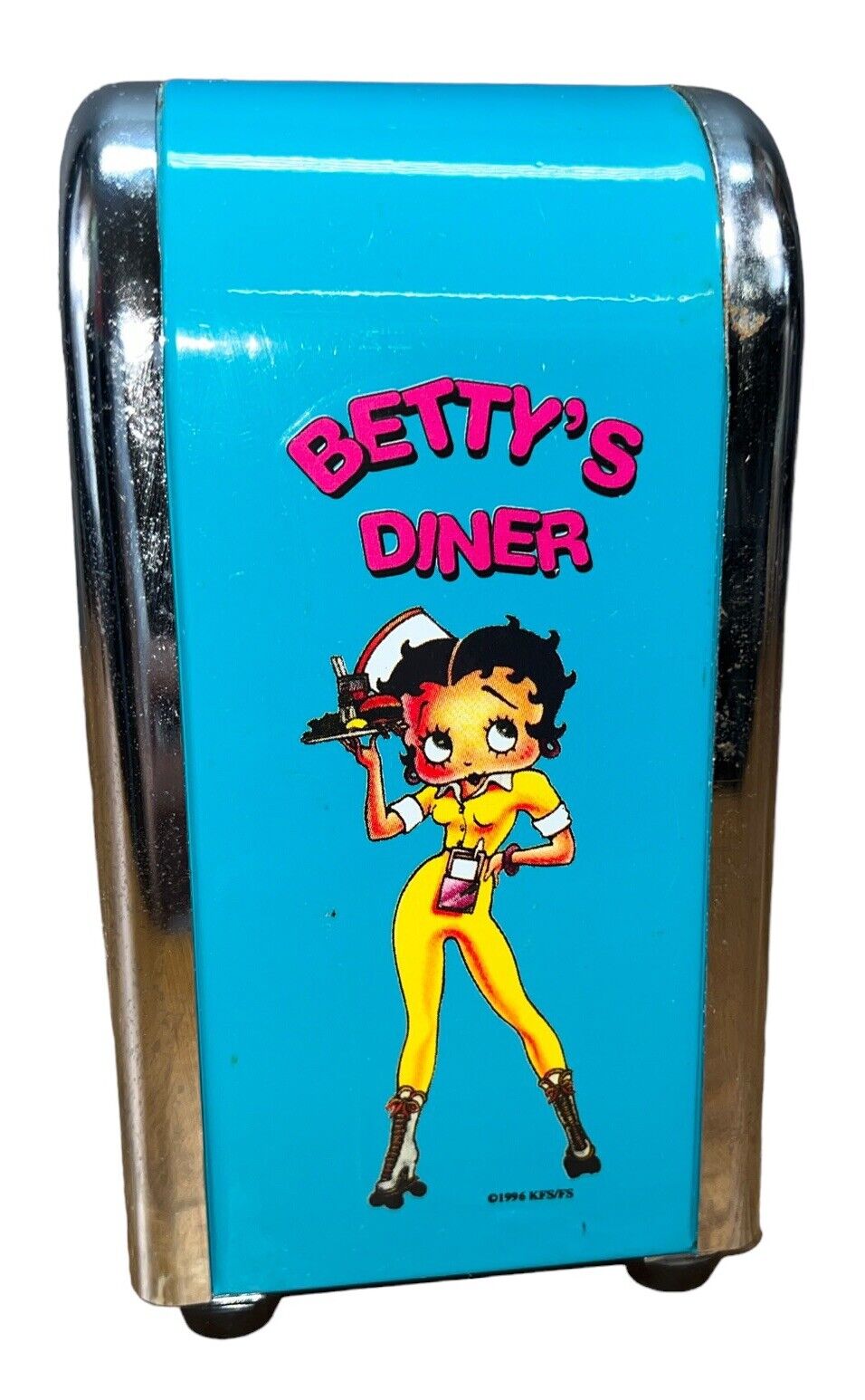 Vintage Betty Boop Metal Napkin Dispenser Holder 1996 Route 66  50's Diner Style