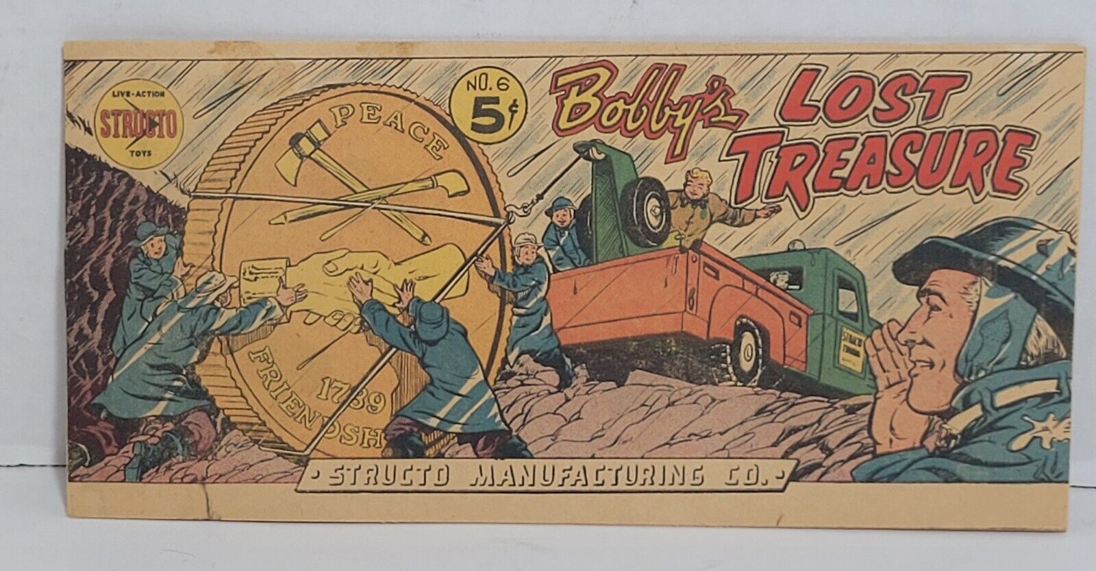Vintage Structo Manufacturing Co Comic Bobby's Lost Treasure 1957