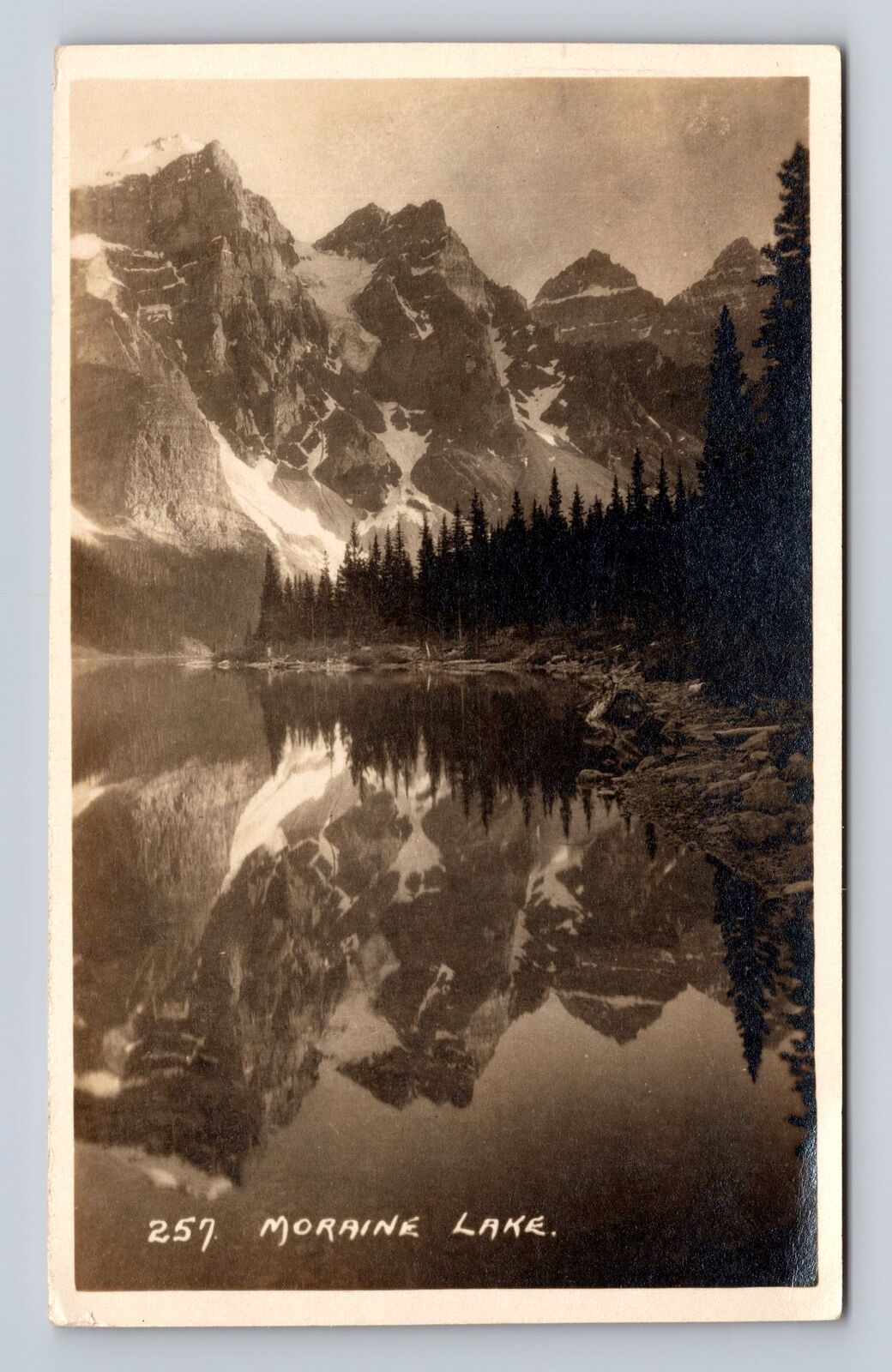 Banff Alberta-Canada, Morraine Lake, Antique, Vintage c1928 Souvenir Postcard