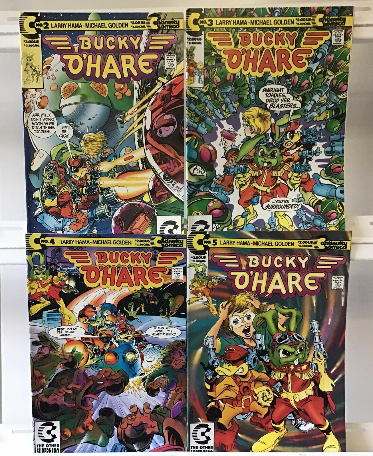 Bucky O’Hare (1991) Near Complete Set #2-5 VF/NM Larry Hama Continuity Comics