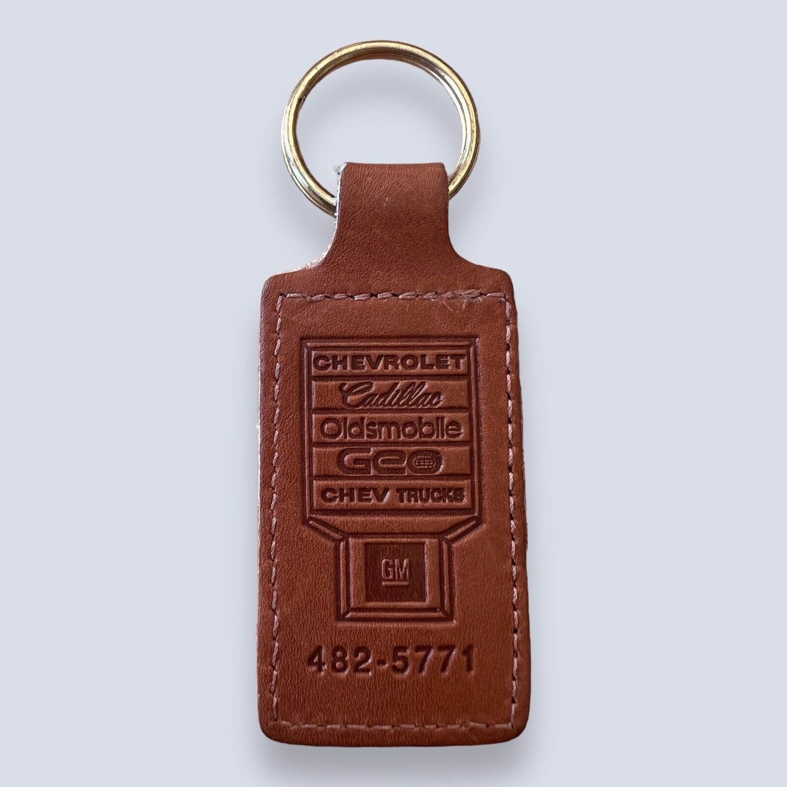 Vintage Edmonton Motors Keychain Key Ring Fob Logo Advertising Car Key Ring 70s