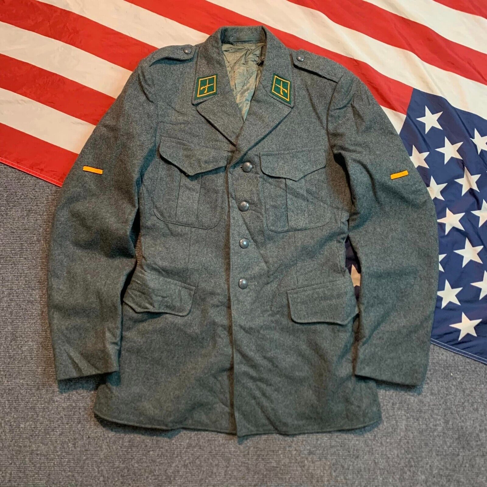 Original Swiss Army wool jacket with insignia