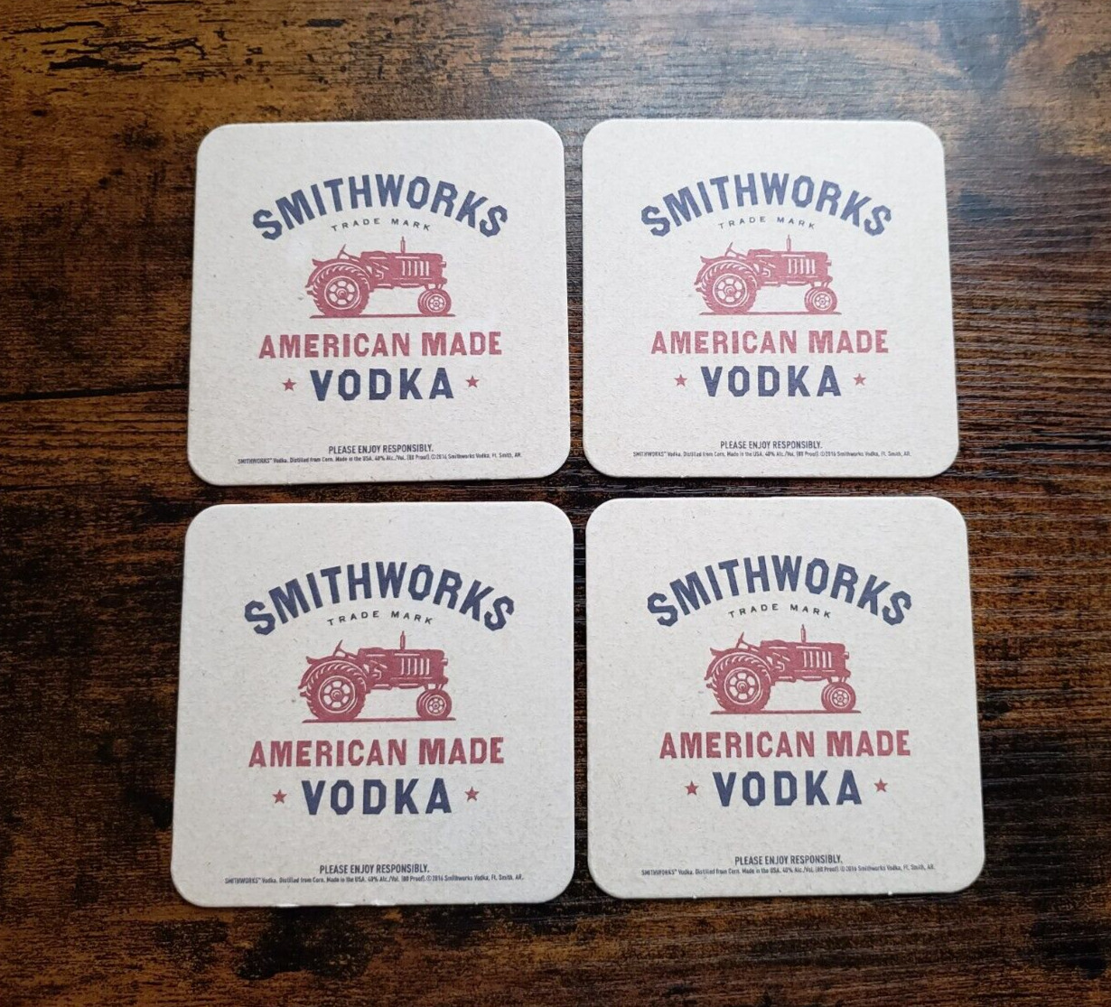 🔥 Smithworks Vodka Bar Coasters Lot Blake Shelton American Made