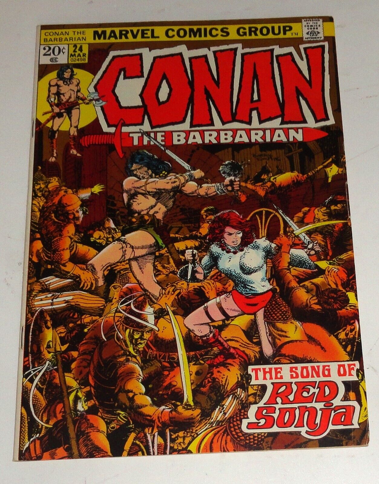 CONAN #24 BARRY SMITH CLASSIC FIRST RED SONJA 1973  VF+ 8.5