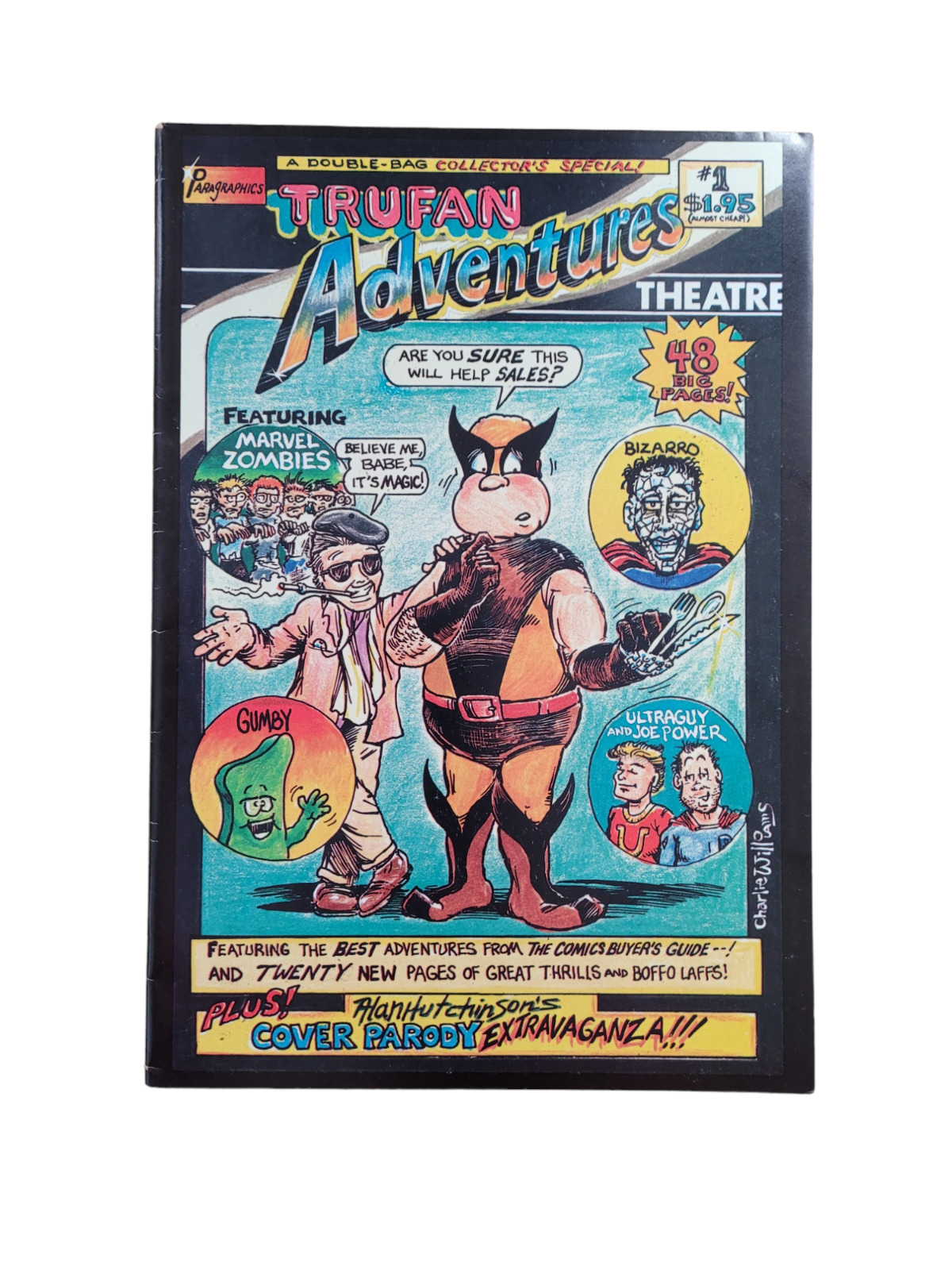 Trufan Adventures Theatre #1 Hard-to-Find Satire Book (1985) VG/FN RAW VINTAGE