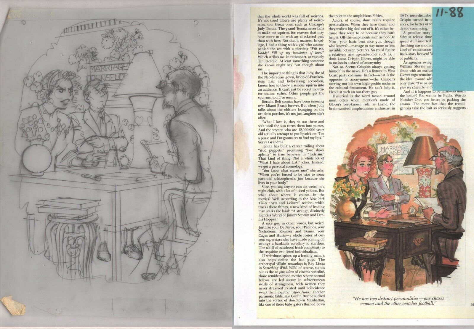 Doug Sneyd Signed Original Art Pencil Preliminary Prelim Gag Sketch Playboy #169