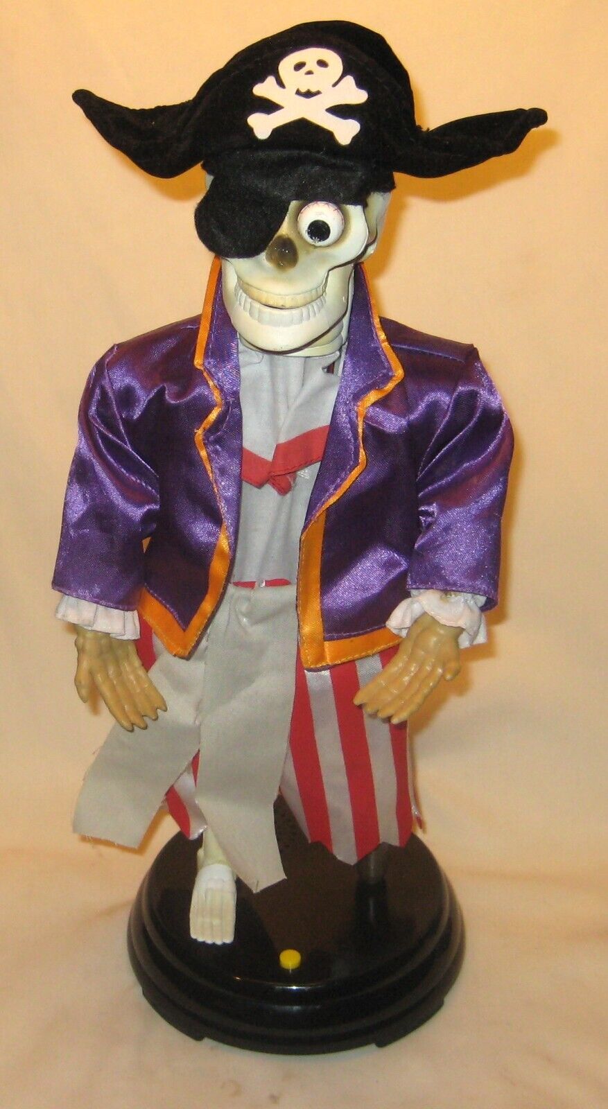 Gemmy 2004 Halloween Head Be-Holders Skeleton Pirate Animated Talk Sing Dance