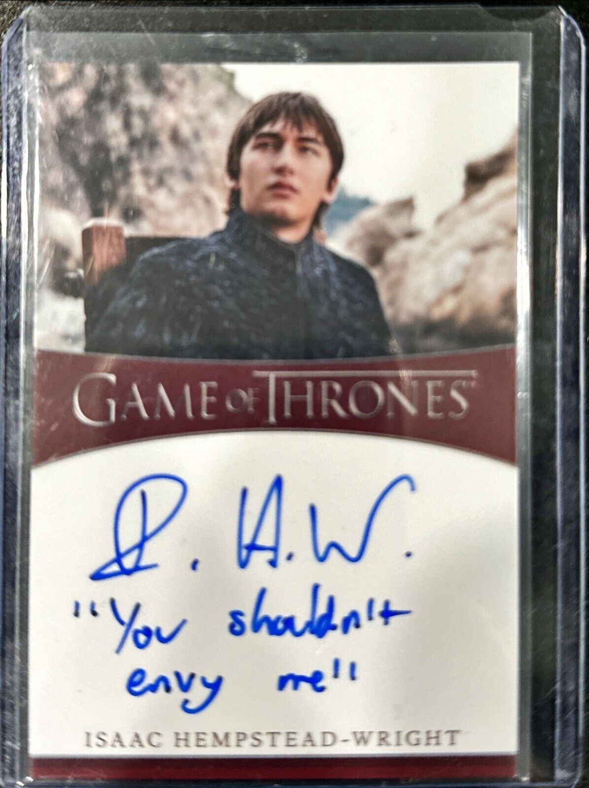 Game of Thrones Isaac Hempstead-Wright autograph Inscription Shouldn't Envy *449