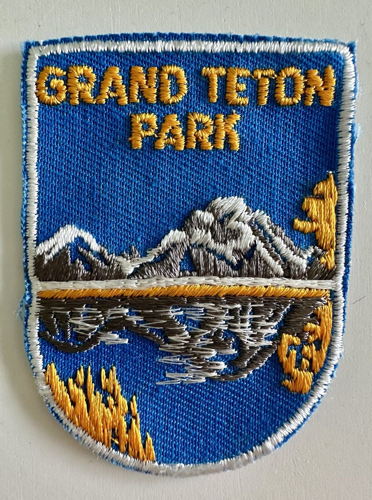 Vintage VTG Wyoming Grand Teton National Park Embroidered Iron-on Souvenir Patch