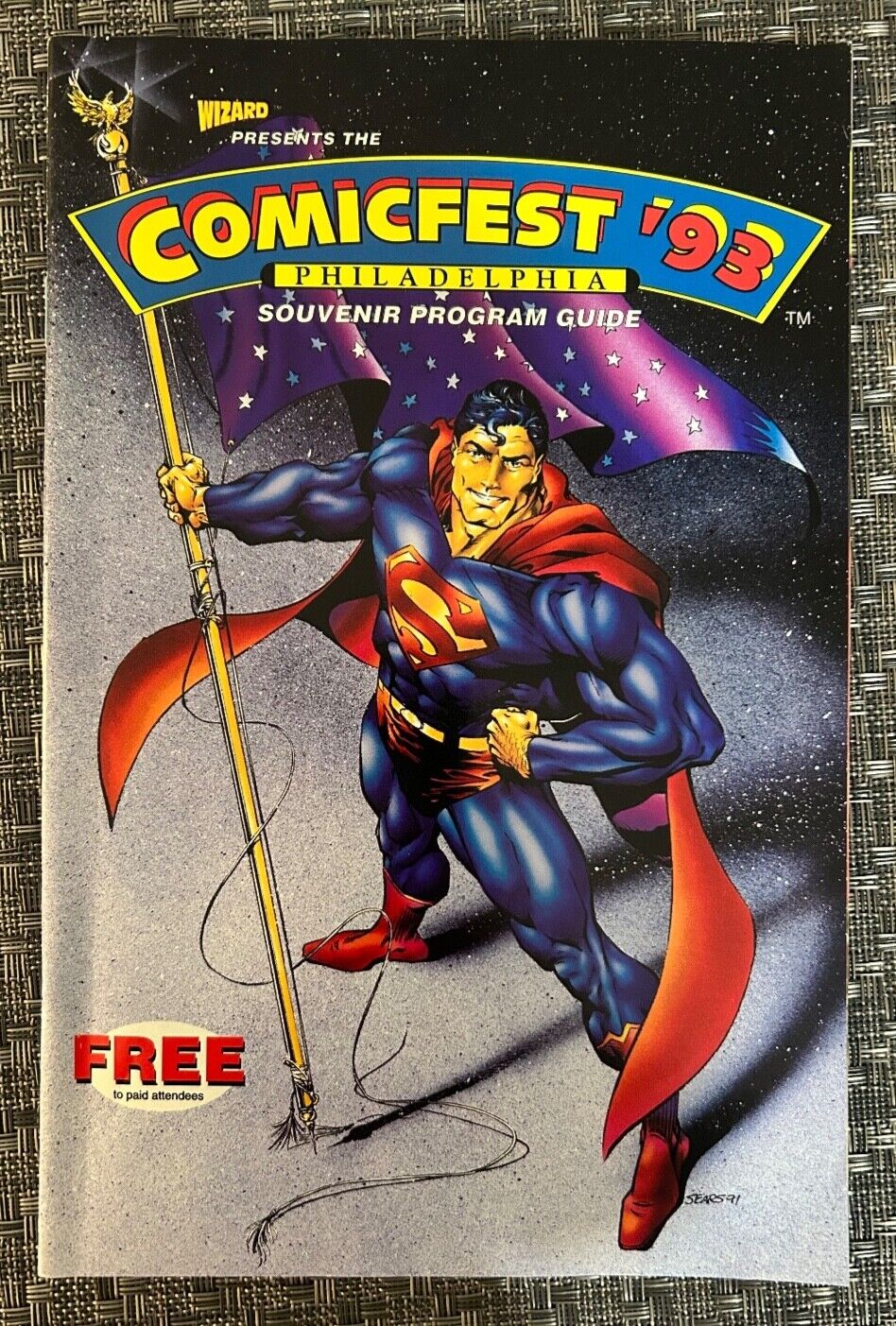 Comic Fest 1993 Philadelphia Program Guide Wizard Presents Superman Cover