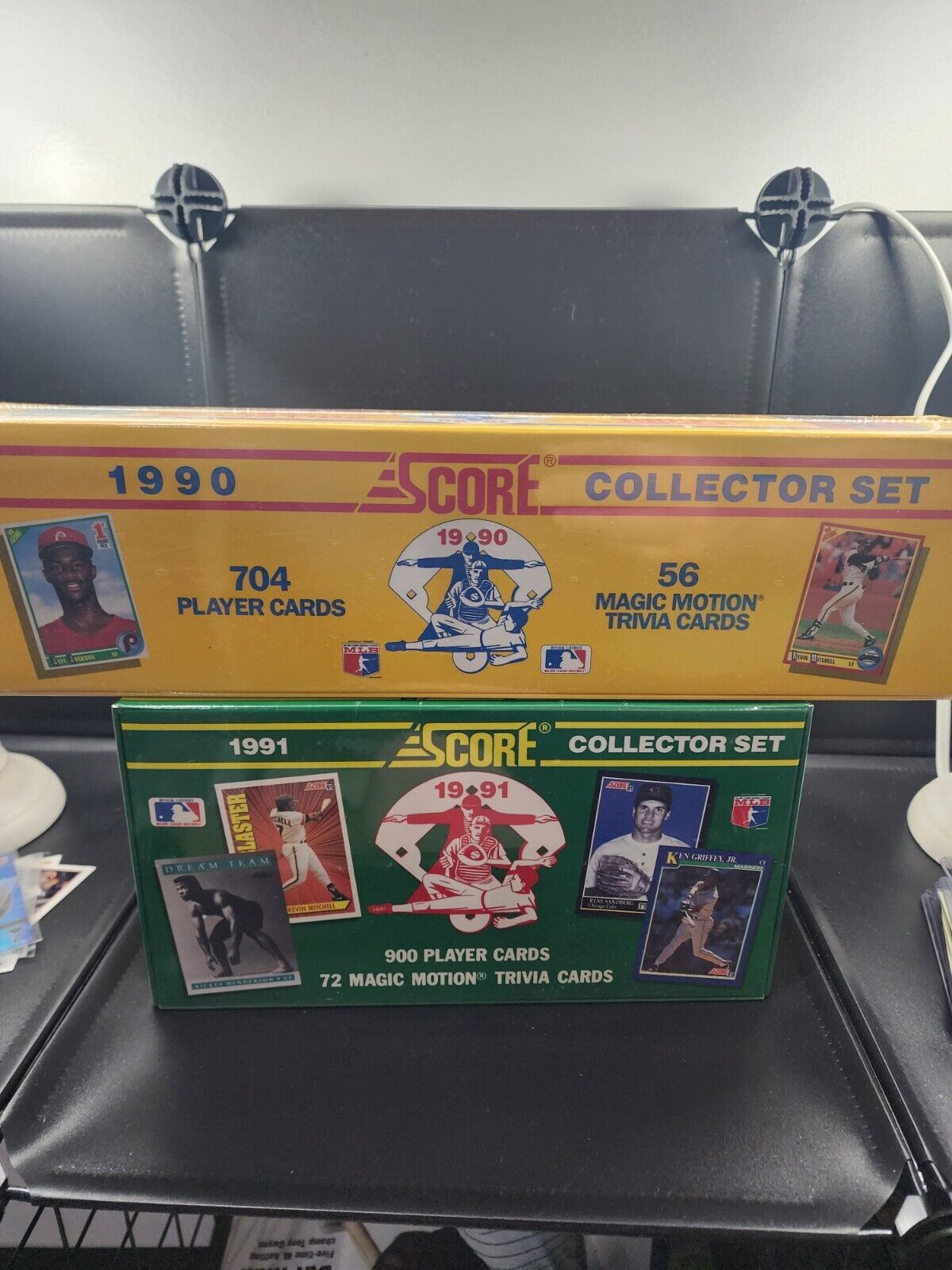 Sealed Score Baseball Card Boxes 1991 Major League and 1990 Collector Set