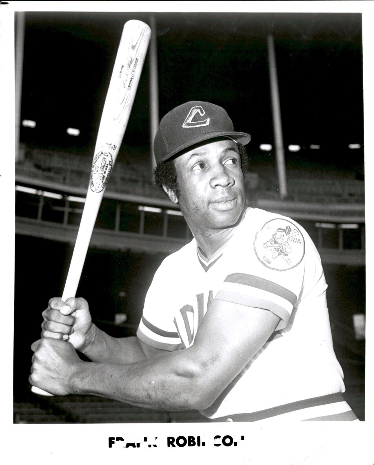 PF2 Orig Photo FRANK ROBINSON 1974-76 CLEVELAND INDIANS 14x ALL-STAR HALL FAME