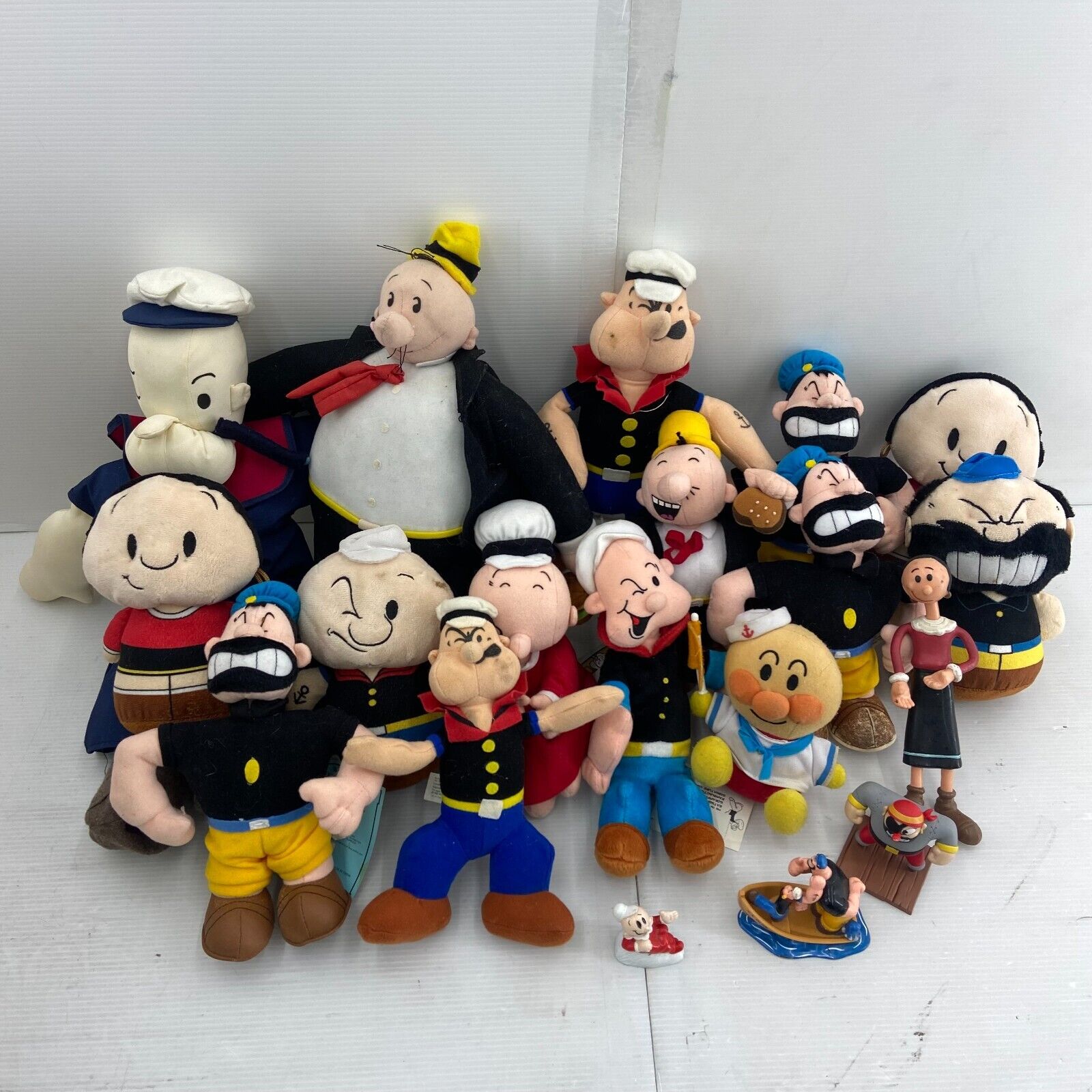 Mixed LOT 19 Stuffins Popeye the Sailor Plush Toy Doll Figures Olive Oyl Bluto
