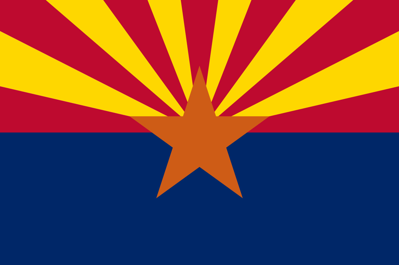 Arizona State Flag Sticker 5x3.25 Inch Bumper Laptop Decal 