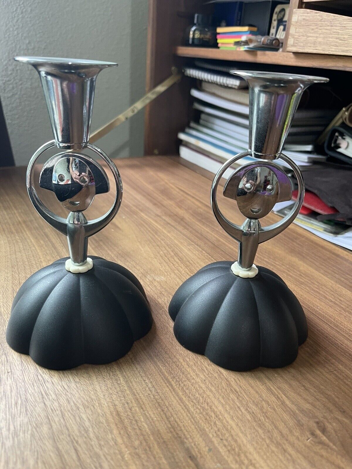 Pair of Alessi Anna G Candle Holder Candlestick Alessandro Mendini 1999