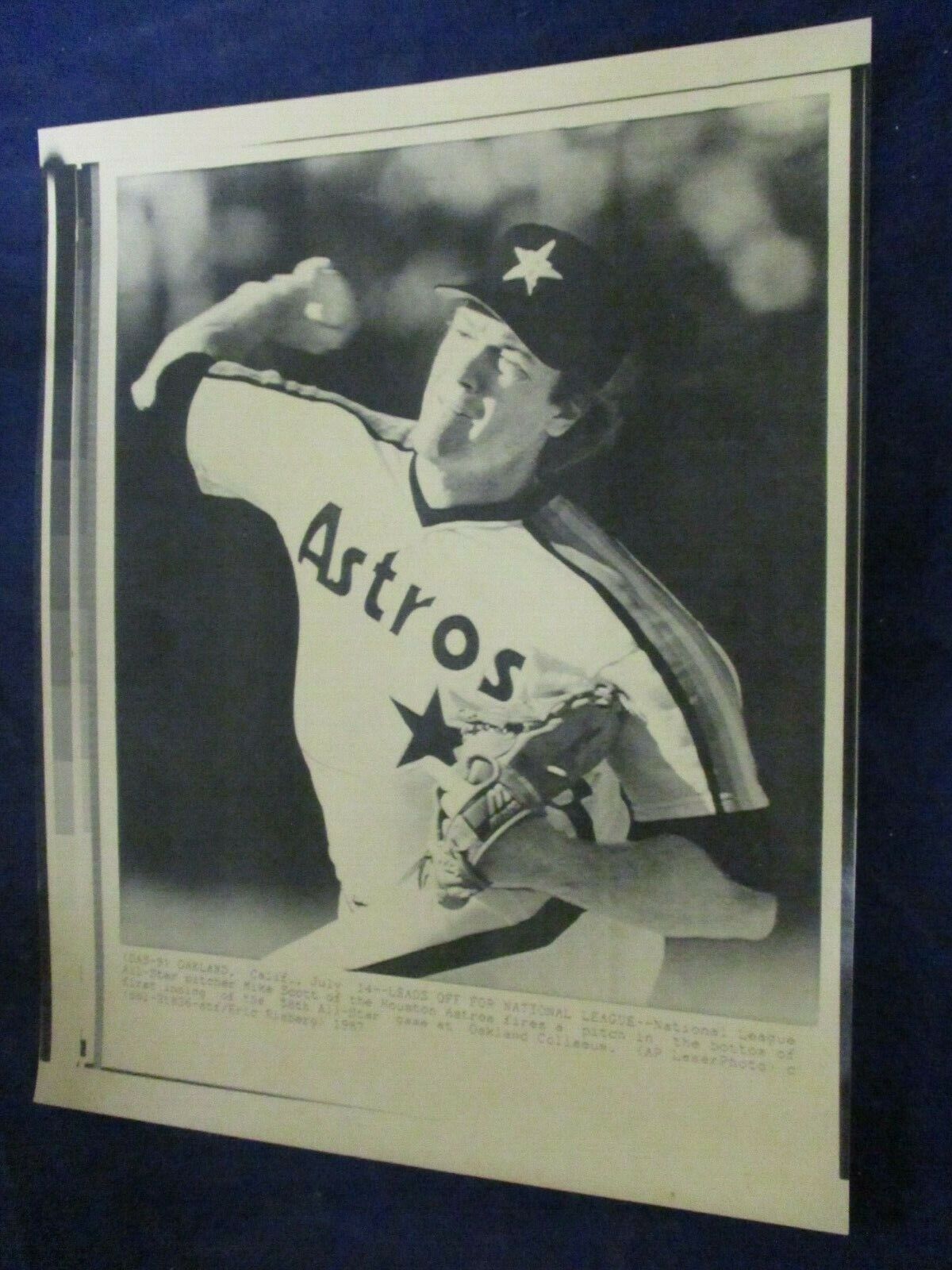 1987 MLB HOU Mike Scott NL All-Star starting pitcher Vintage Wire Press Photo