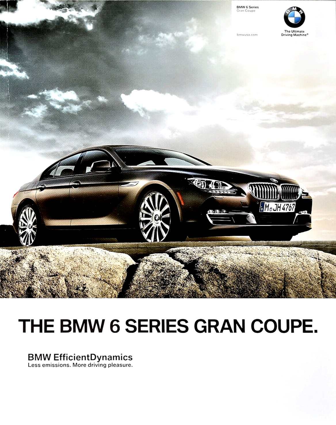 2012 BMW 6 SERIES GRAN COUPE SALES BROCHURE CATALOG ~ 68 PAGES