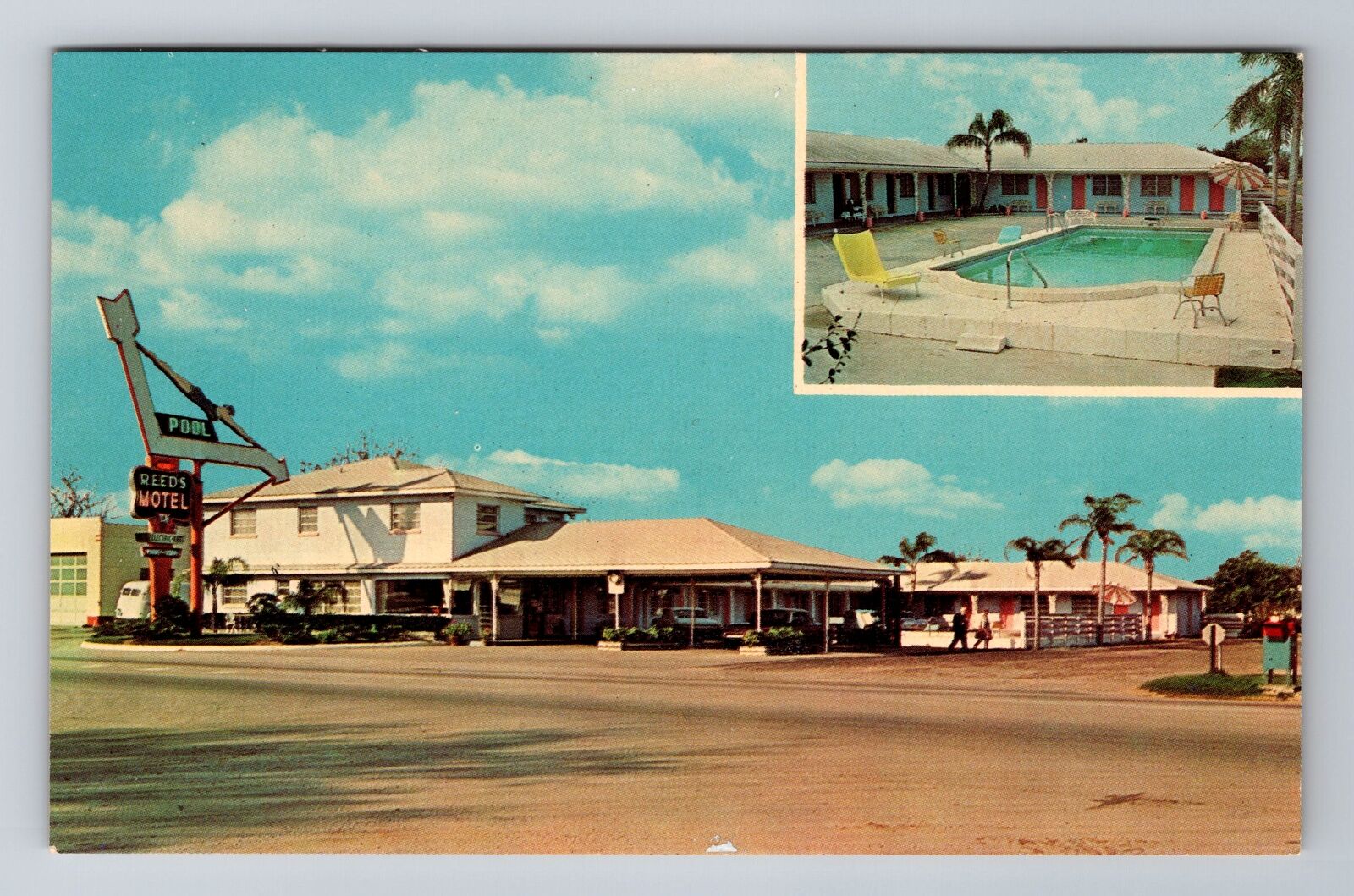 Avon Park FL-Florida, Reed\'s Motel, Advertising, Antique Vintage Postcard