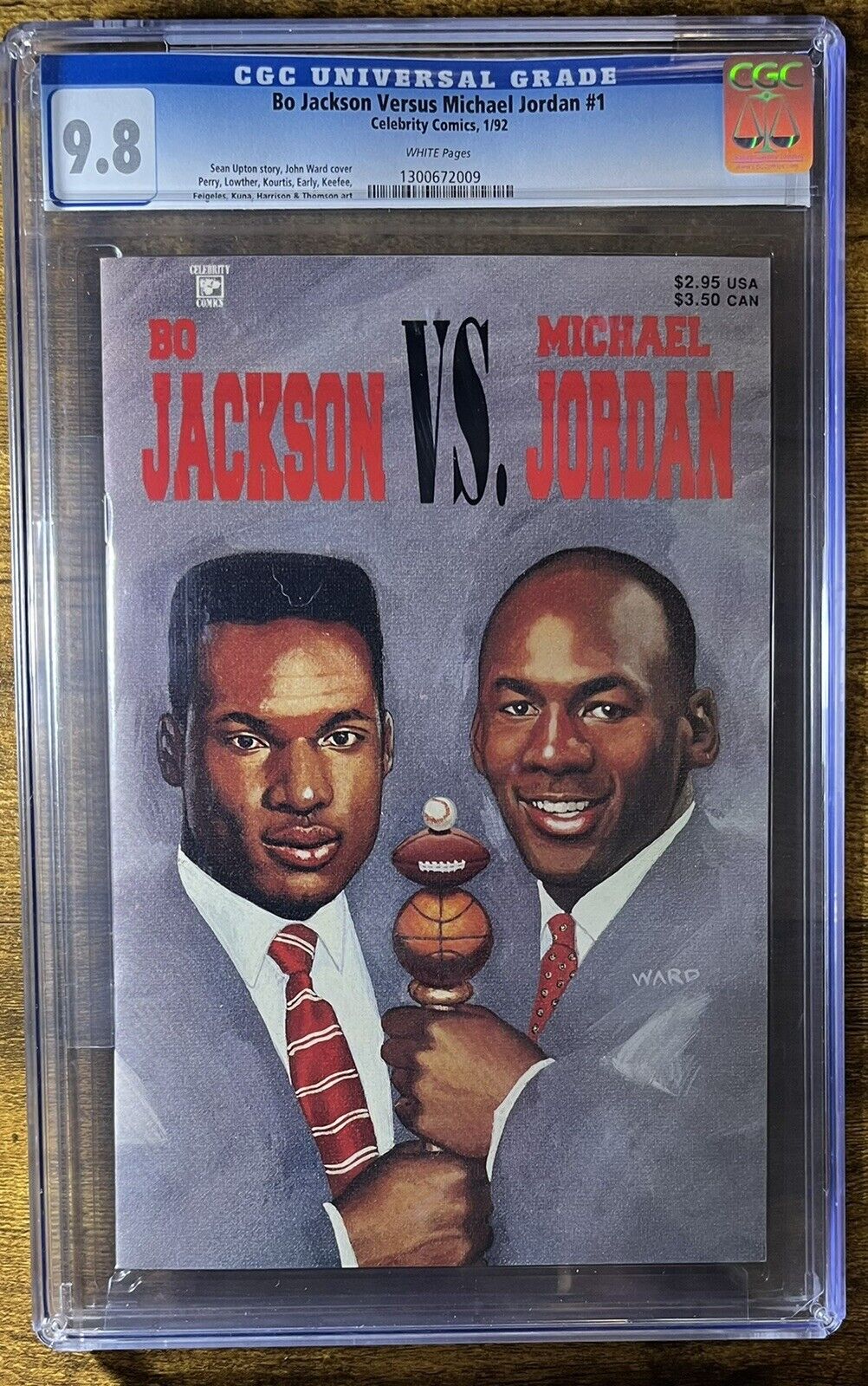 BO JACKSON VS MICHAEL JORDAN 1 CGC 9.8 HOF SUPERSTARS CELEBRITY COMICS 1992