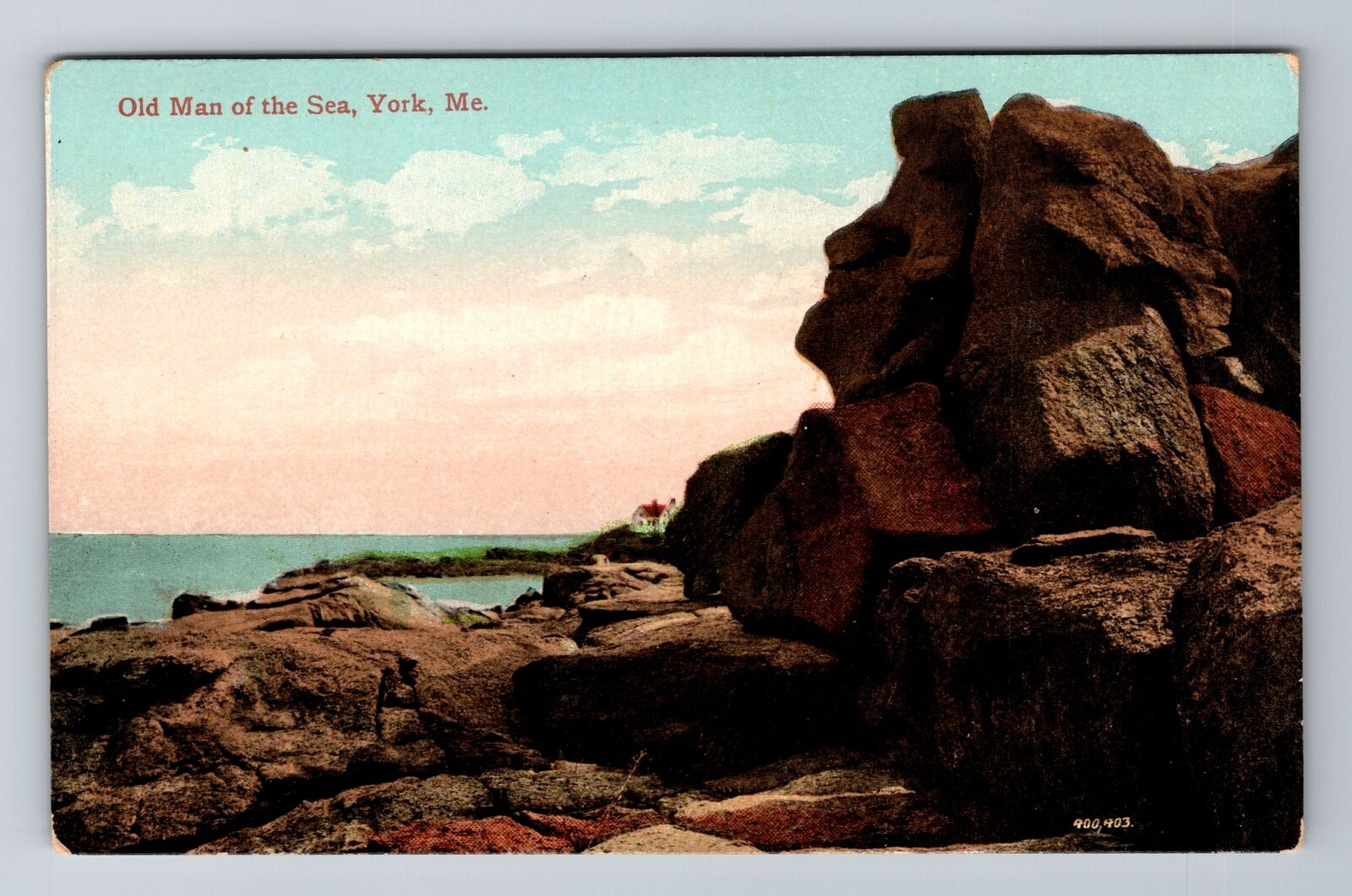 York ME-Maine, Old Man Of The Sea, Antique, Vintage Souvenir Postcard