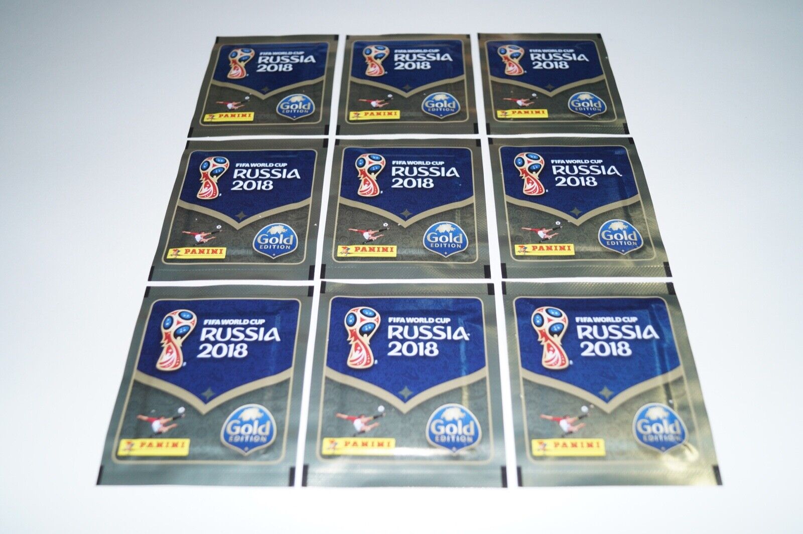 PANINI Russia 2018 World Cup 18 - 9 original packaging gold bags Swiss new / rare