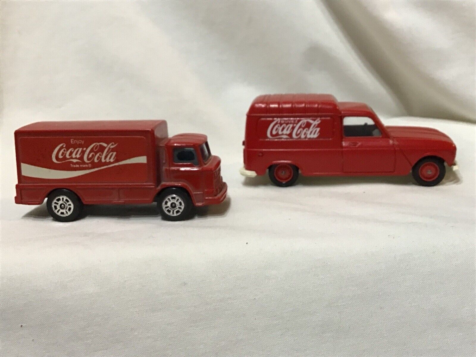 Coca-Cola Solido Renault 4, Fourgonnette, & CORGI JR Layland Terrier & Ford Van
