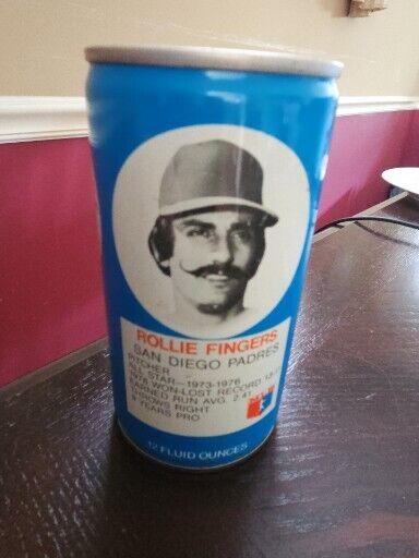 1978 Royal Crown RC Cola Can Rollie Fingers MLB San Diego Padres 12 oz Empty