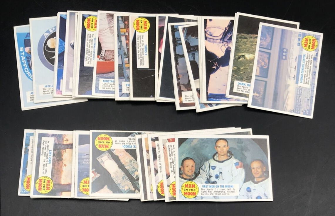 1969 Topps Man On The Moon Partial Set 54/55 EX+ Condition