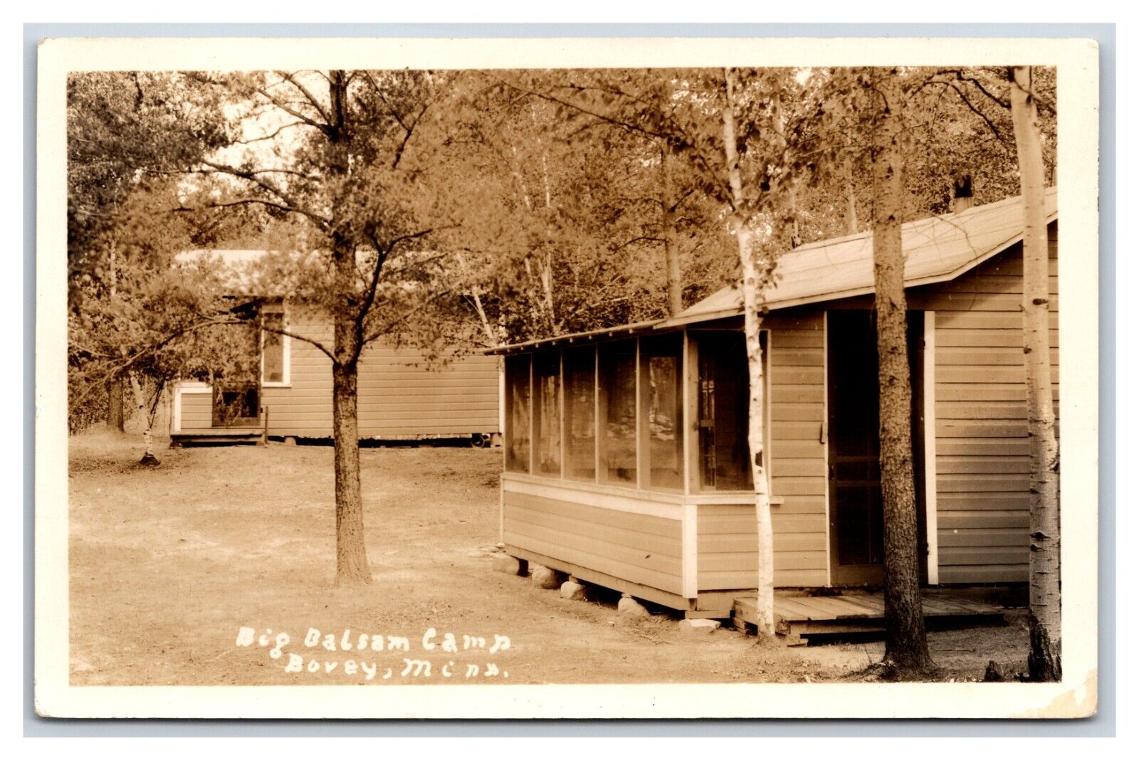 RPPC Big Balsam Camp Bovey Minnesota MN 1930 Postcard R14