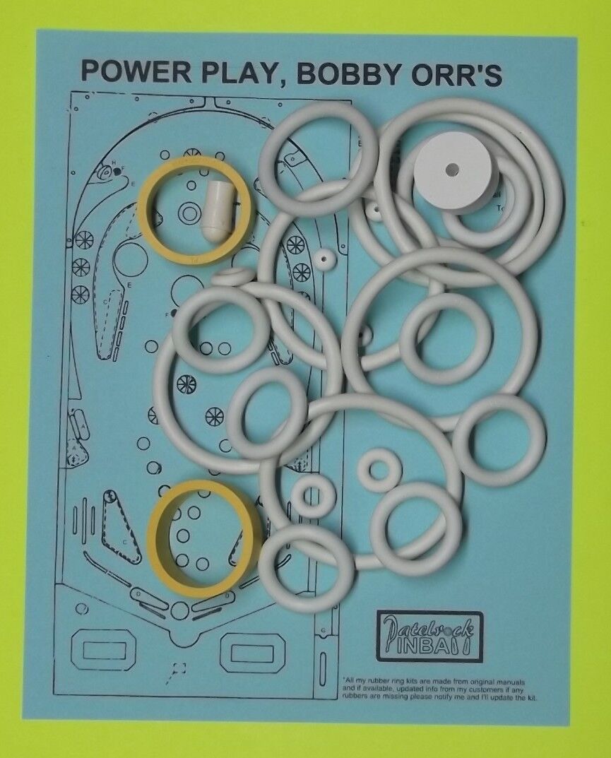 1978 Bally Bobby Orr's Power Play Pinball Machine Rubber Ring Kit