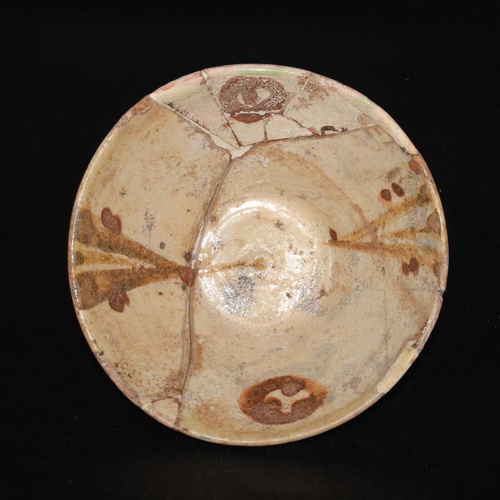 Genuine Ancient Islamic Samanid Dynasty Ceramic Pottery Bowl Ca. 10th Century