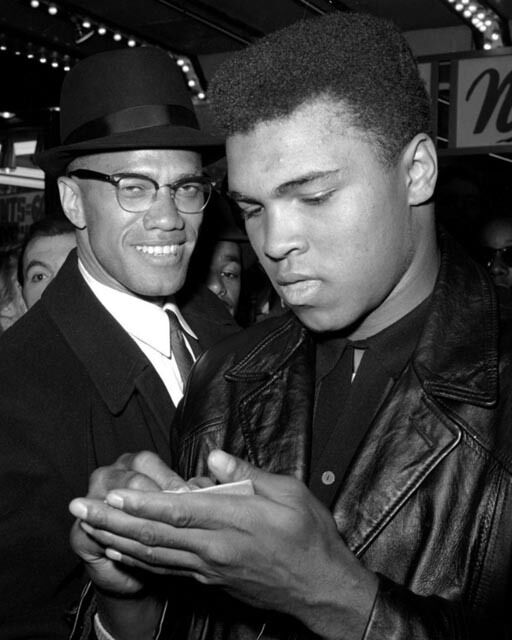 1965 Cassius Clay MUHAMMAD ALI and MALCOLM X 8x10 Photo Print Glossy Poster