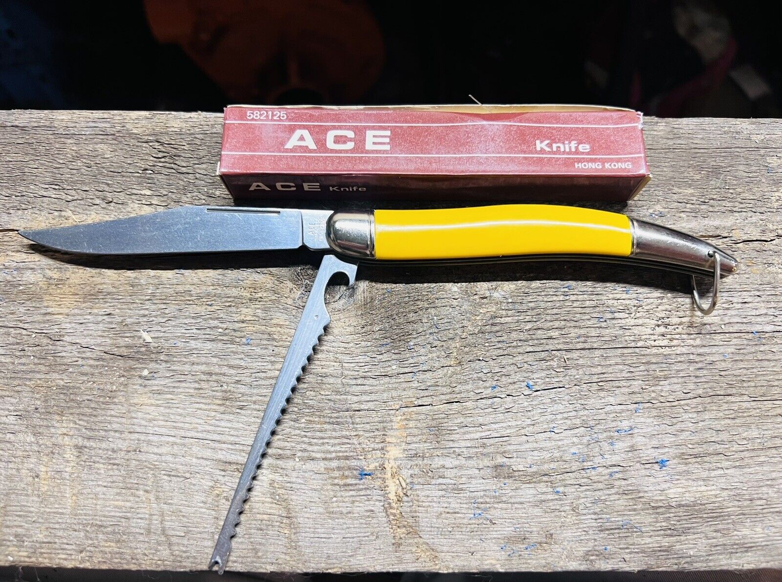 Vintage Ace Fish Scaler Folding Pocket Knife Tool - NEW IN BOX