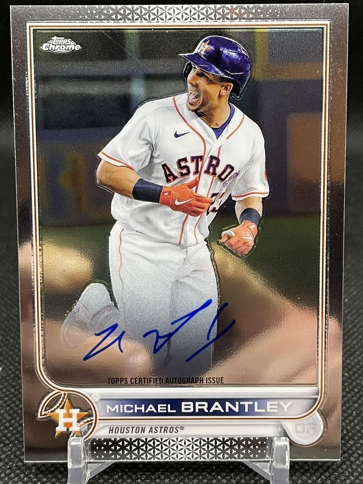 2022 Topps Chrome Michael Brantley Veteran Autographs Baseball Card