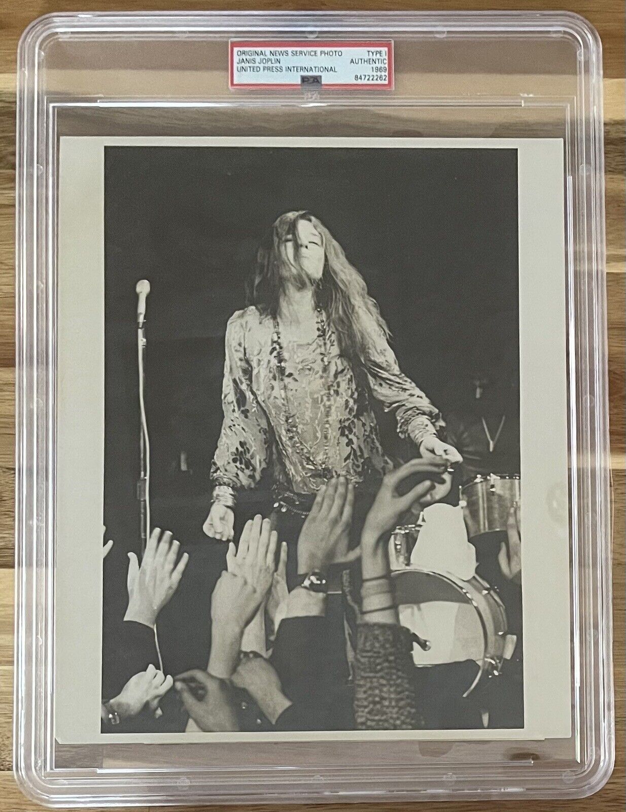 Iconic Janis Joplin 1969 Original Photo Madison Square Garden PSA Type 1