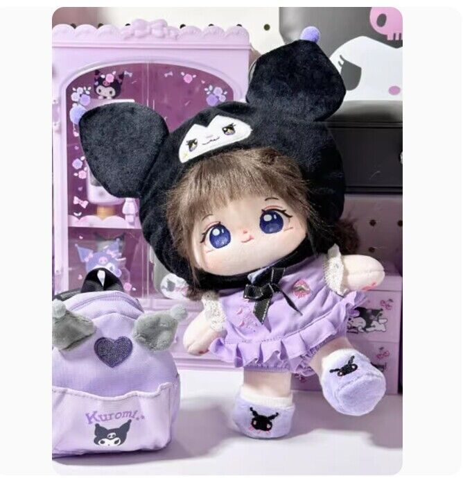 Kuromi Clothes Costume Set For 20CM DressUp Plush Doll Stuffed Toy DIY XMAS Gift