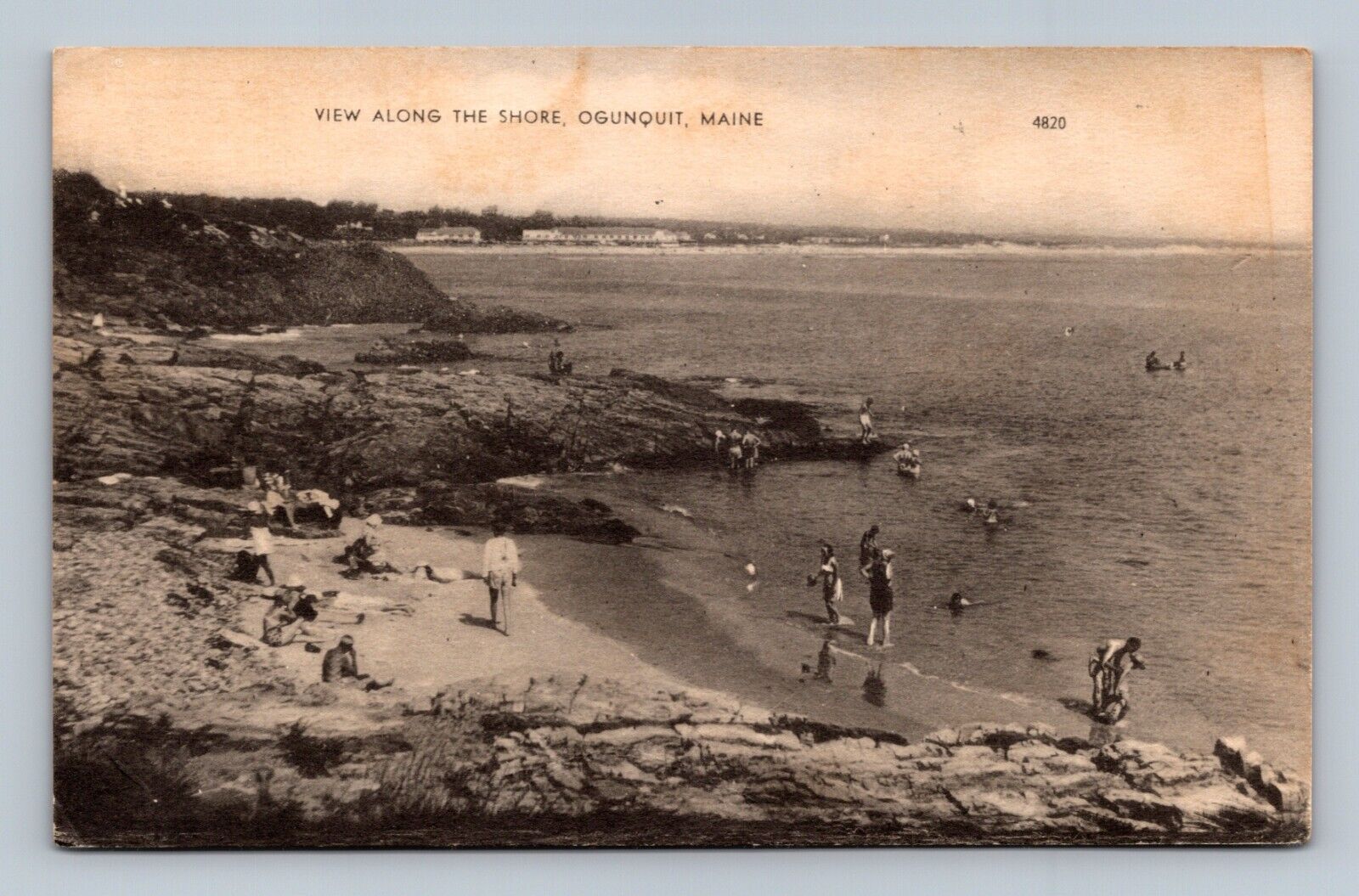 View Along the Shore Ogunquit Maine Postcard