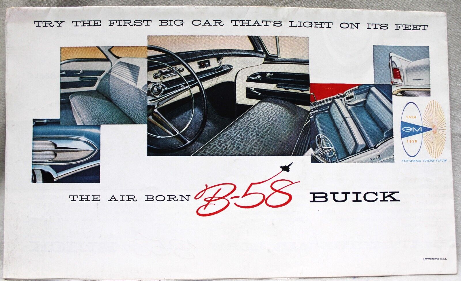 1958 BUICK B-58 AUTOMOBILE CAR ADVERTISING SALES BROCHURE GUIDE VINTAGE