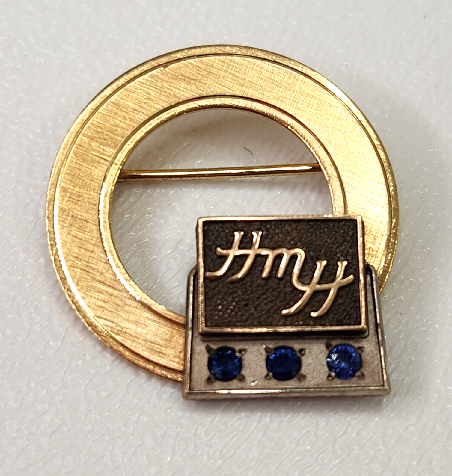 Vintage 10K GF Gold Filled HMH Memorial Hospital Indiana Service Pin Lapel 