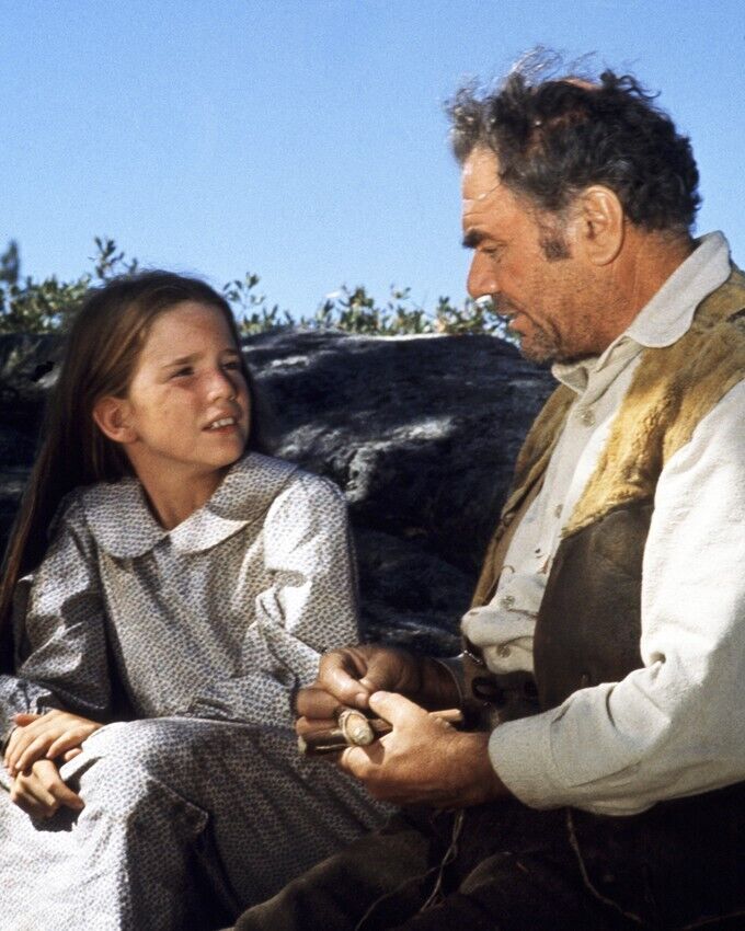 Melissa Gilbert Ernest Borgnine in Little House on the Prairie 24x36 inch Poster