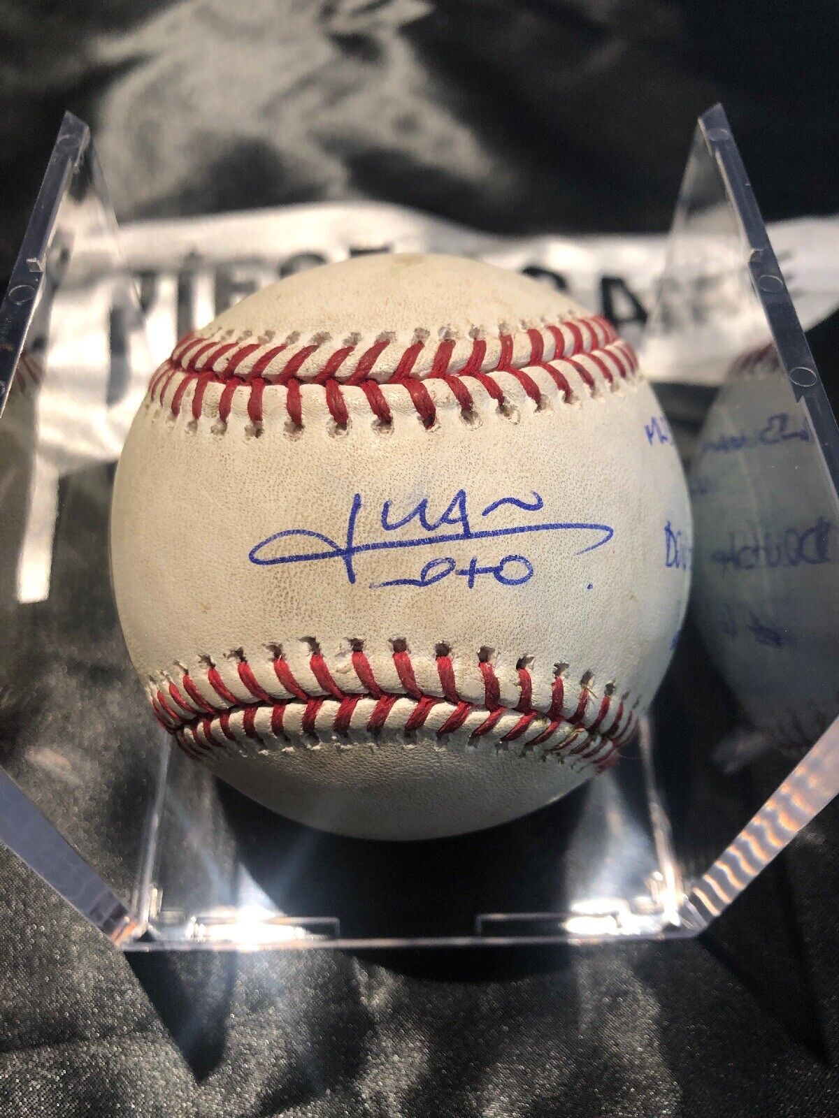 Juan Soto MLB Game Used Double Signed Baseball 8/4/18 Career Double #16 Nats 