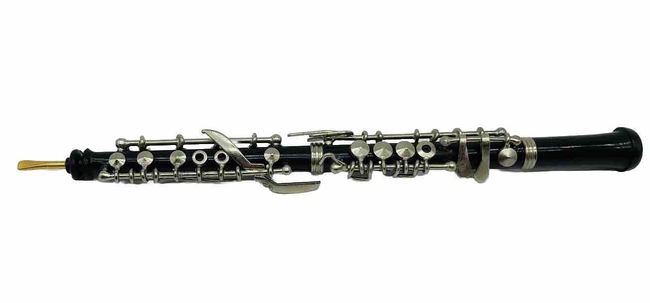 VINTAGE Miniature Black Clarinet SALESMAN SAMPLE Instrument 6” Figure