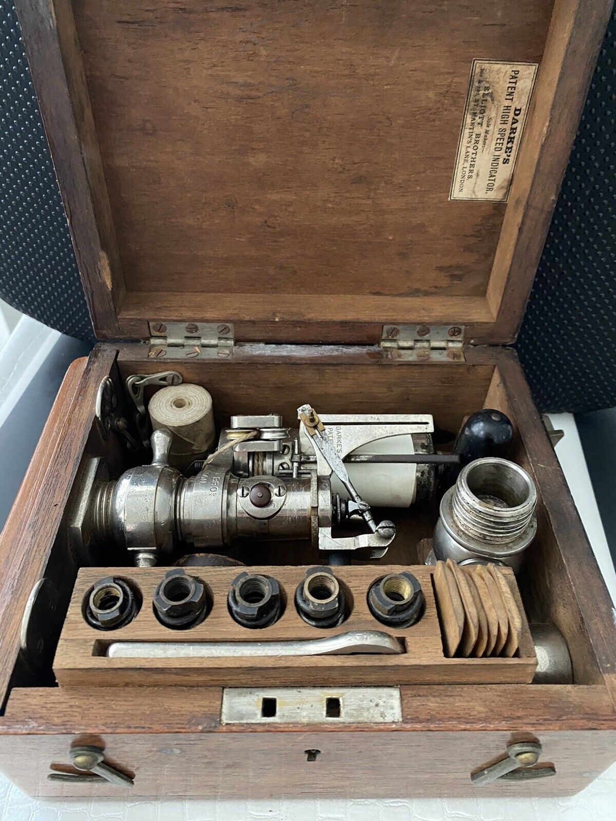 Antique Complete 1850’s Elliott Bros, London #565 Steam Engine Indicator Boxed