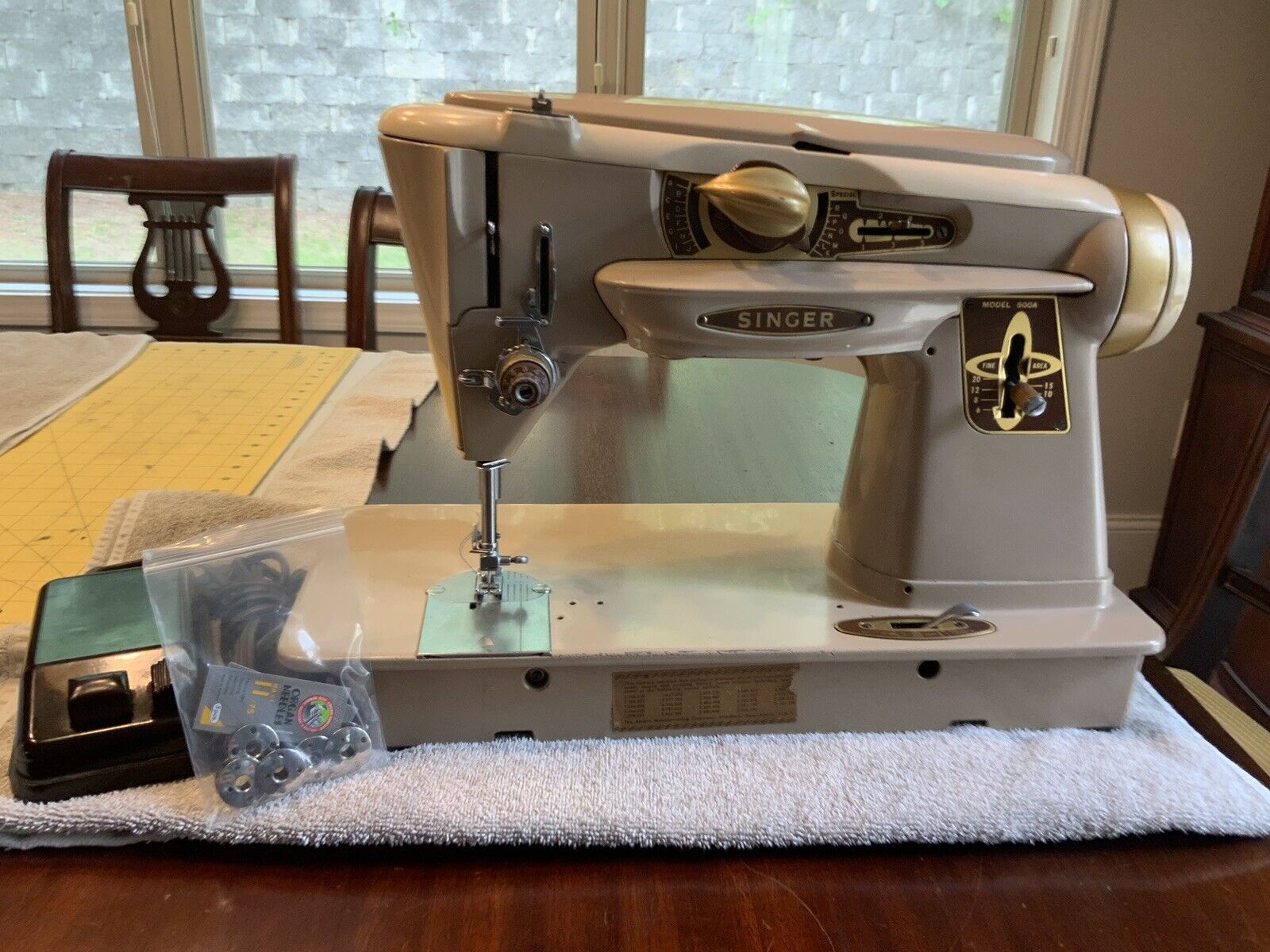 Singer 500a sewing machine cleaned and serviced Fair condition SN NC570554