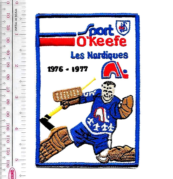 Beer WHA Hockey Quebec Nordiques & O\'Keefe Beer 1976 - 77 Coloseum Promo Patch