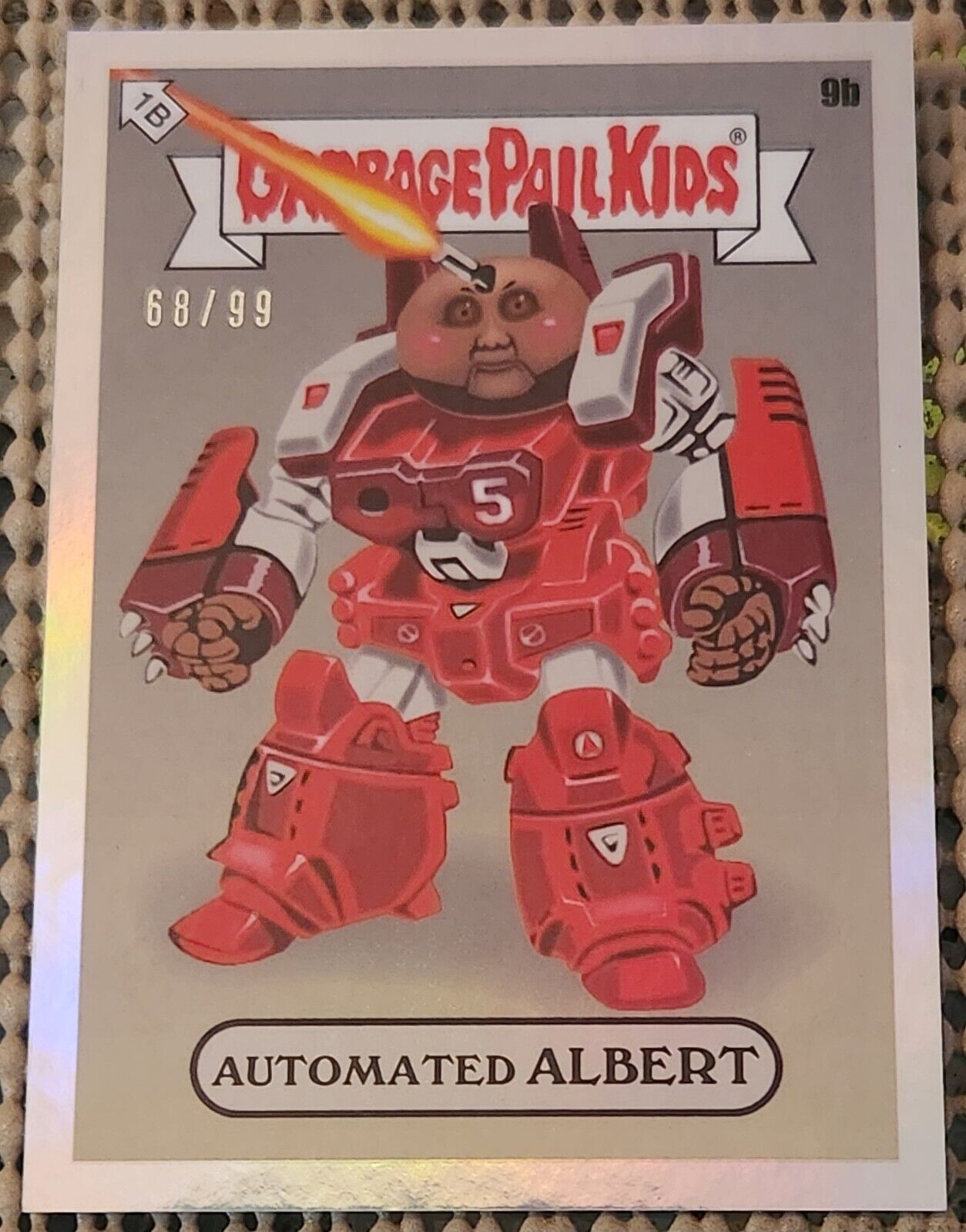 AUTOMATED ALBERT PUJOLS: 2023 GARBAGE PAIL KIDS GPK x MLB (#68/99) RAINBOW FOIL